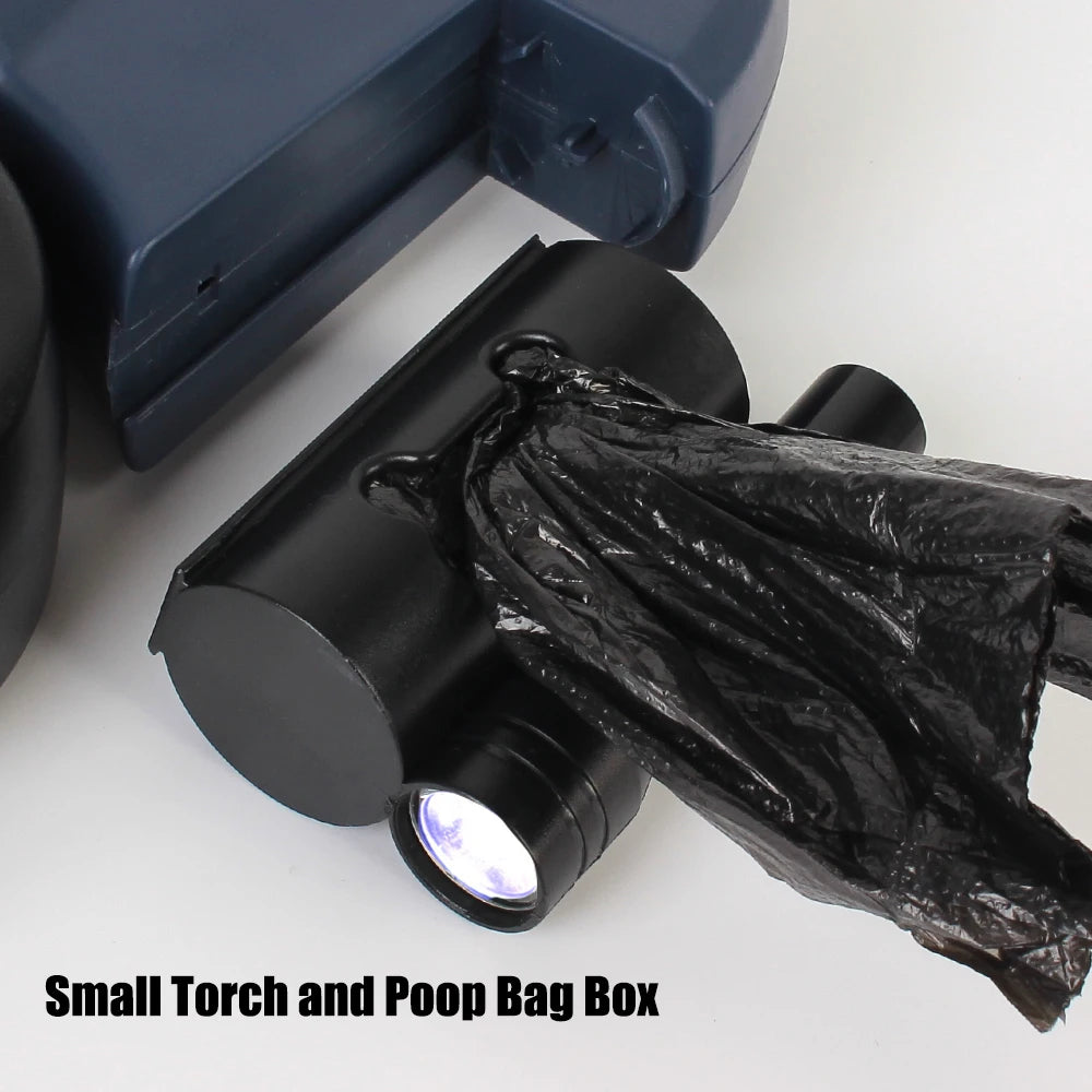 "3M Retractable Dual Dog Leash – No-Tangle, Heavy-Duty with LED Light & Waste Bag Holder"