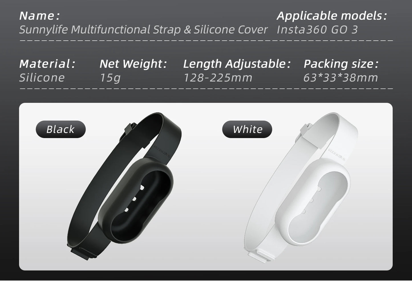 Adjustable Hand & Cat Wrist Strap for Insta360 GO 3/GO 3S – Secure Camera Mount