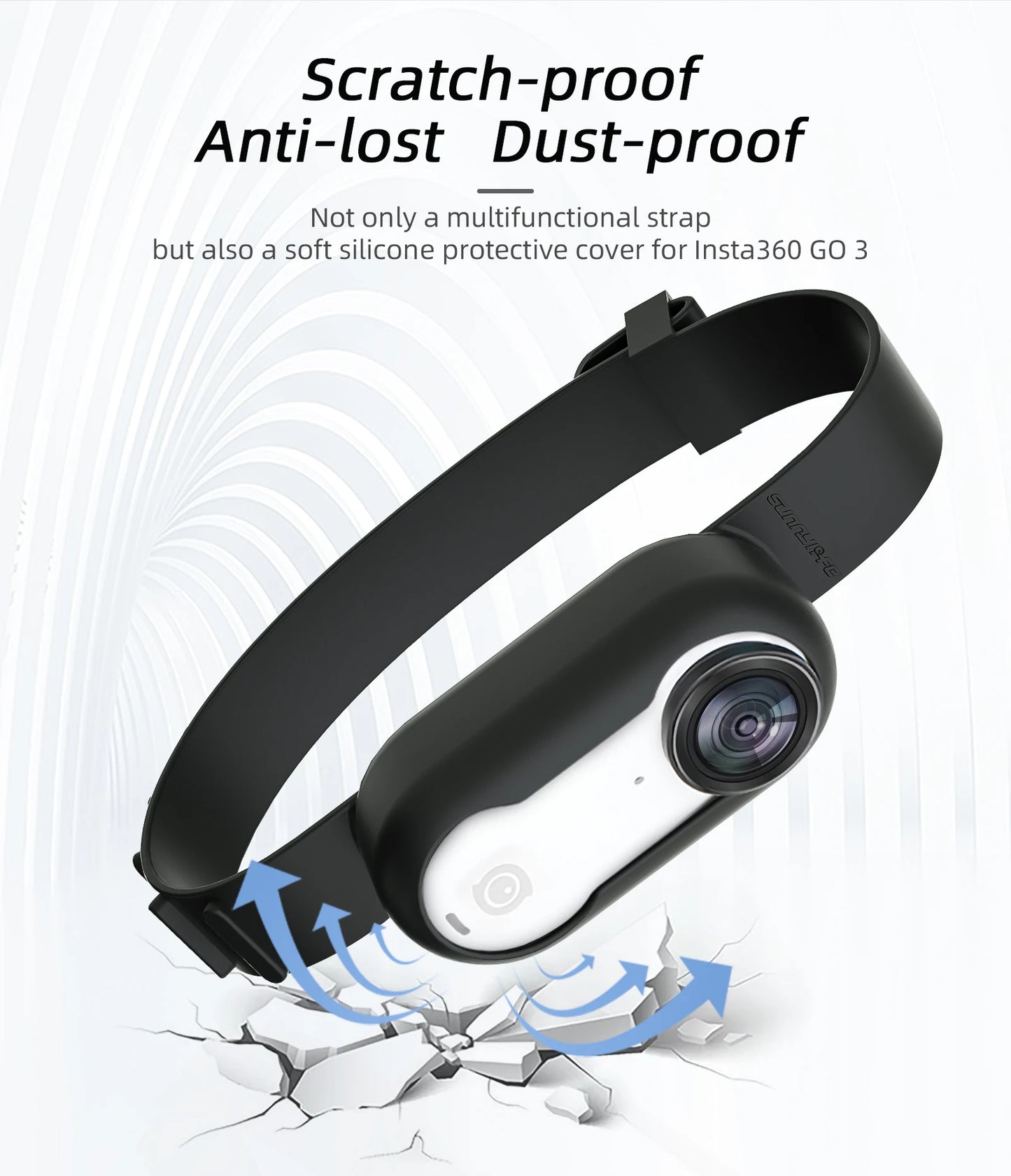 Adjustable Hand & Cat Wrist Strap for Insta360 GO 3/GO 3S – Secure Camera Mount